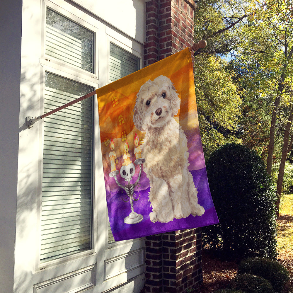 Hallween Champagne Cockapoo Flag Canvas House Size CK3209CHF
