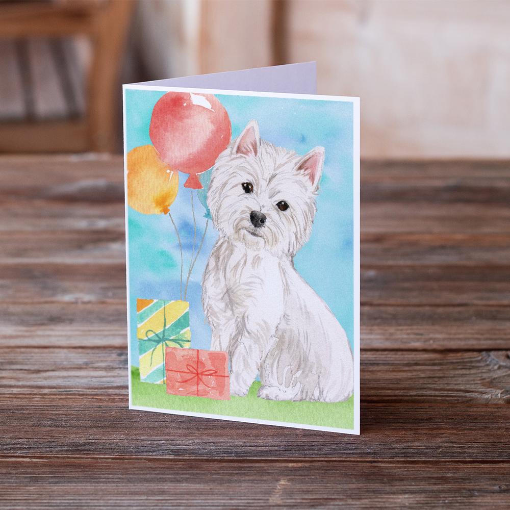 Happy Birthday Westie Greeting Cards and Envelopes Pack of 8 - the-store.com