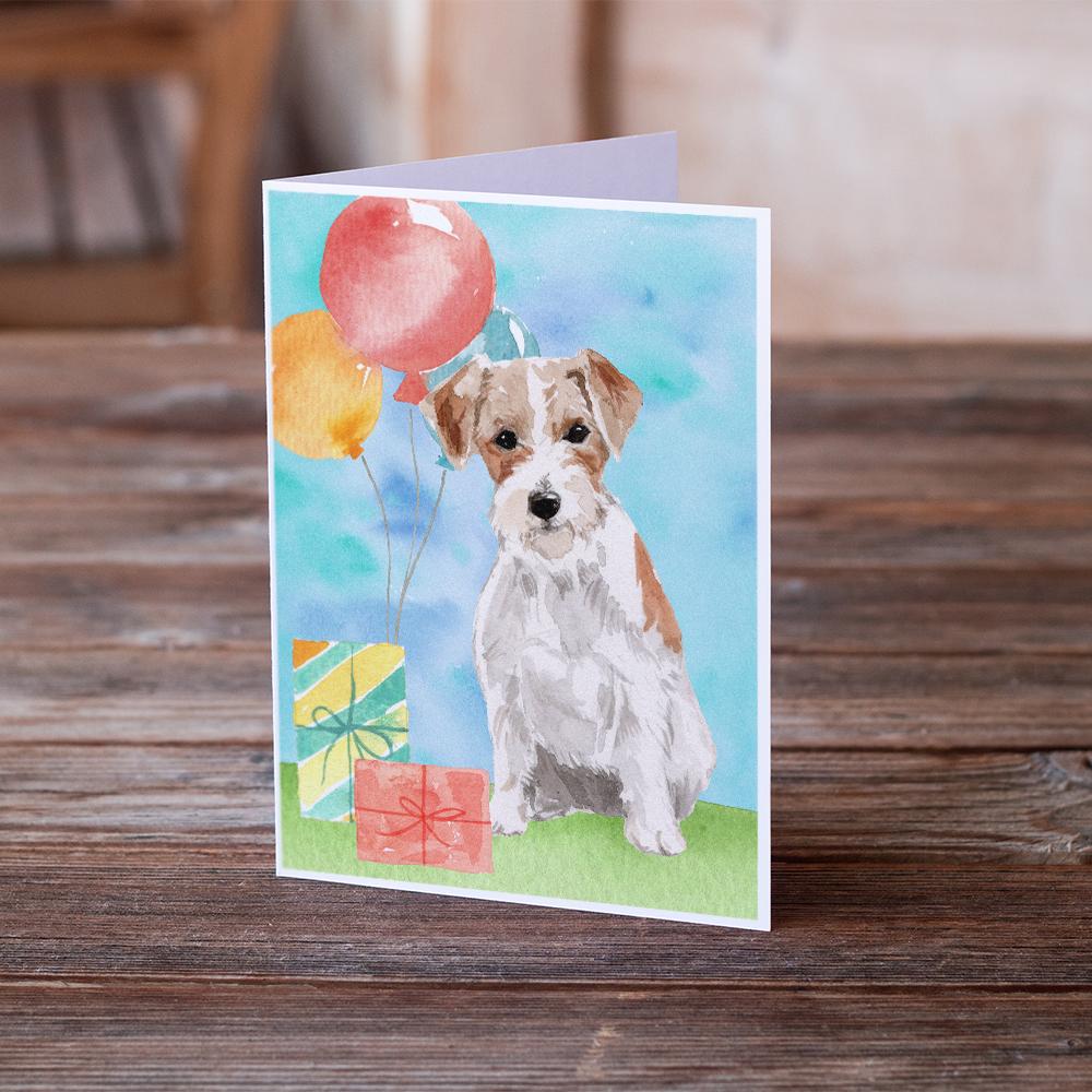 Buy this Happy Birthday Jack Russell Terrier Greeting Cards and Envelopes Pack of 8