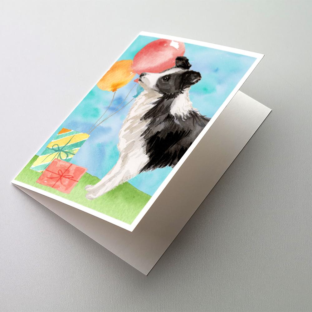 Buy this Happy Birthday Border Collie Greeting Cards and Envelopes Pack of 8