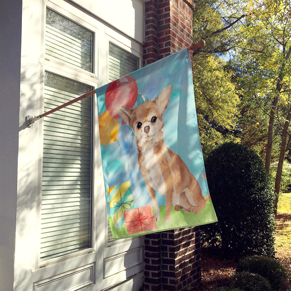 Happy Birthday Chihuahua Flag Canvas House Size CK3245CHF
