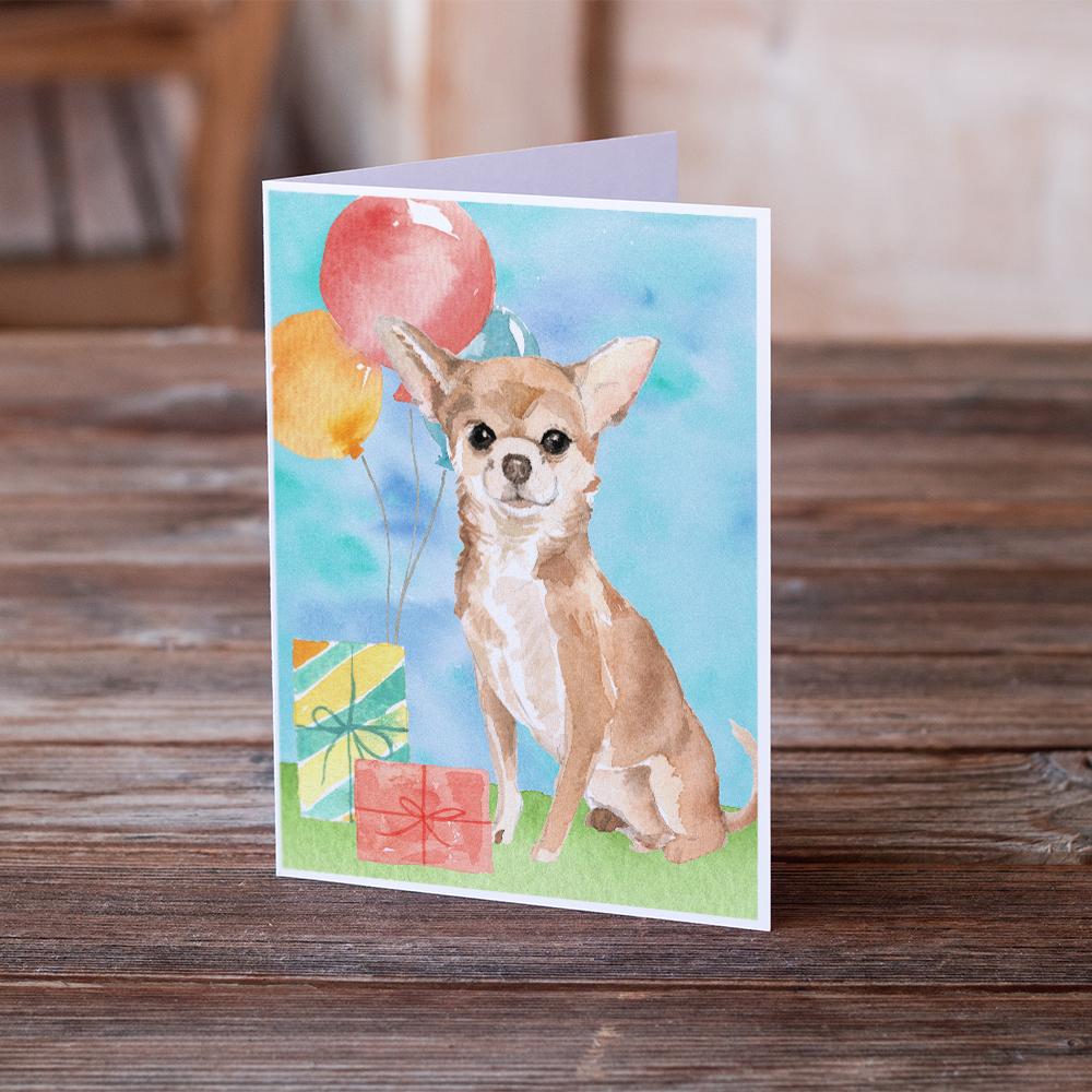 Happy Birthday Chihuahua Greeting Cards and Envelopes Pack of 8 - the-store.com