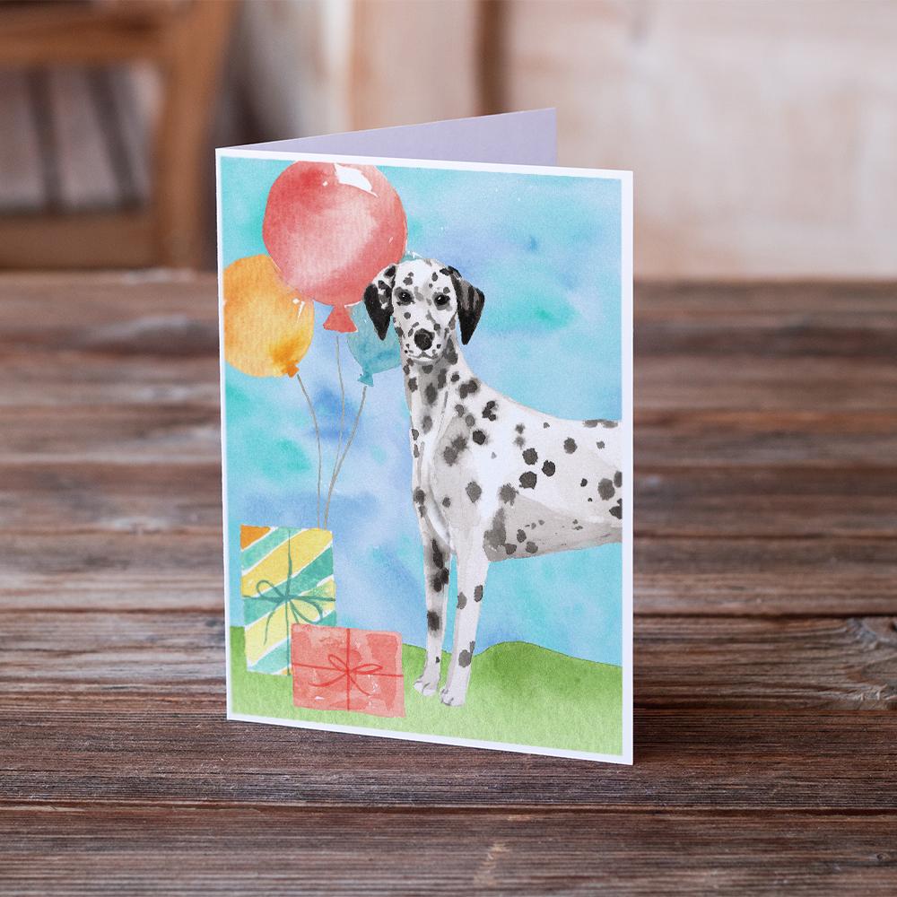 Happy Birthday Dalmatian Greeting Cards and Envelopes Pack of 8 - the-store.com
