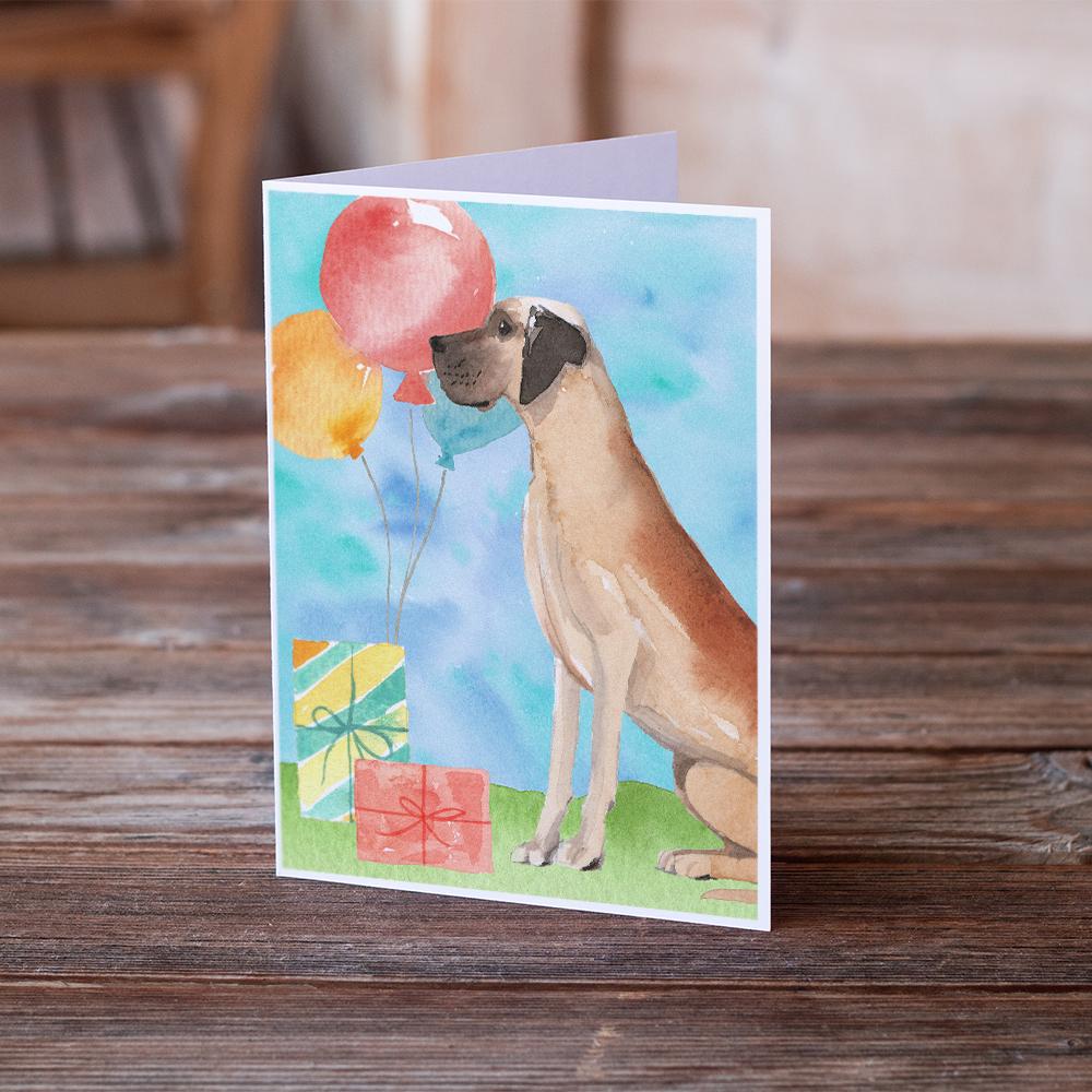 Happy Birthday Great Dane Greeting Cards and Envelopes Pack of 8 - the-store.com