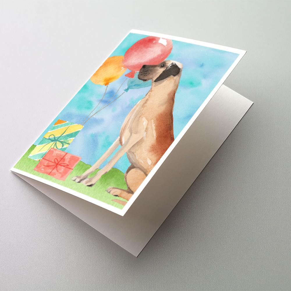 Buy this Happy Birthday Great Dane Greeting Cards and Envelopes Pack of 8