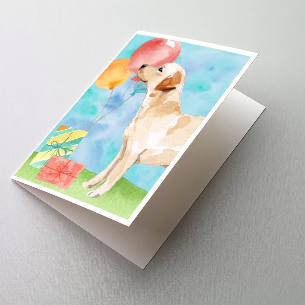 Buy this Happy Birthday Labrador Retriever Yellow Greeting Cards and Envelopes Pack of 8