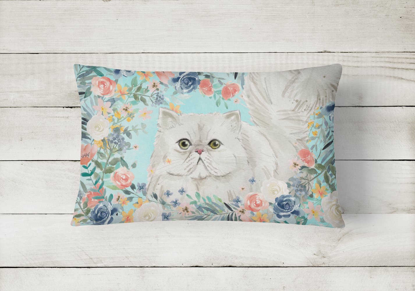 Persian Spring Flowers Canvas Fabric Decorative Pillow CK3394PW1216 by Caroline's Treasures