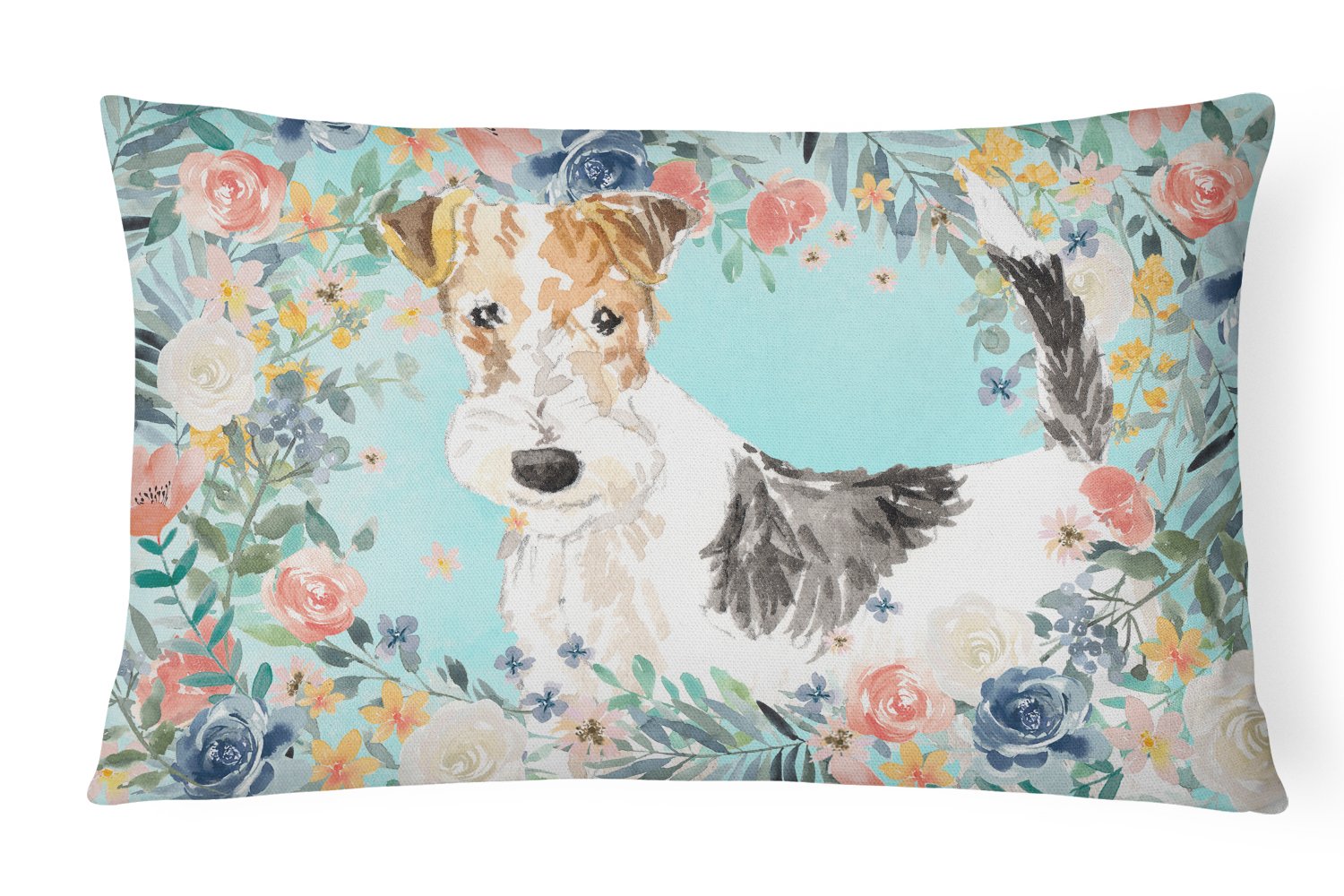 Fox Terrier Canvas Fabric Decorative Pillow CK3402PW1216 by Caroline's Treasures