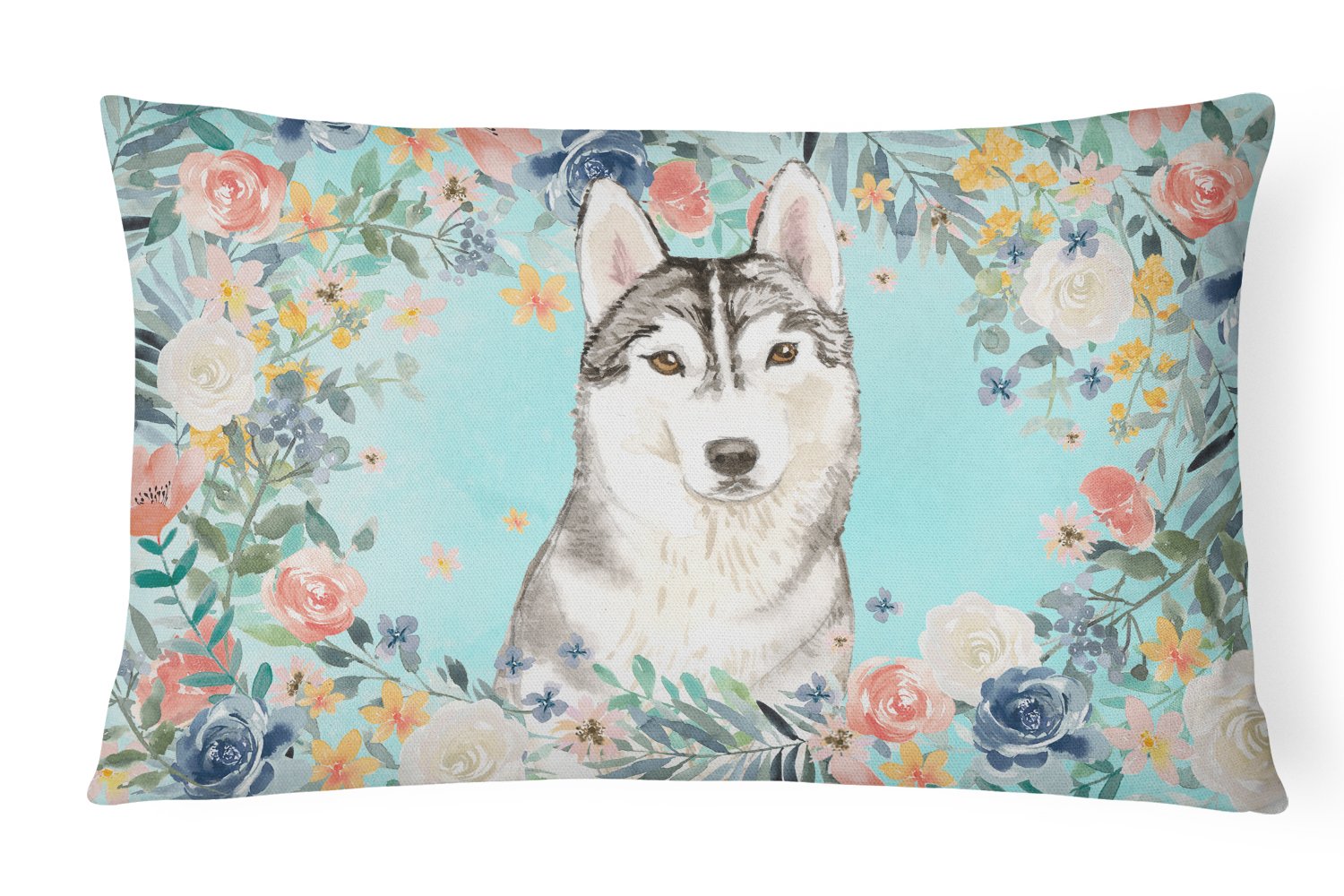 Siberian Husky Canvas Fabric Decorative Pillow CK3408PW1216 by Caroline's Treasures