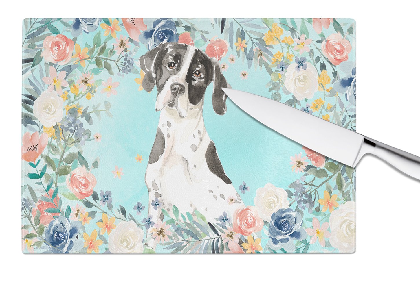 English Pointer Glass Cutting Board Large CK3427LCB by Caroline's Treasures