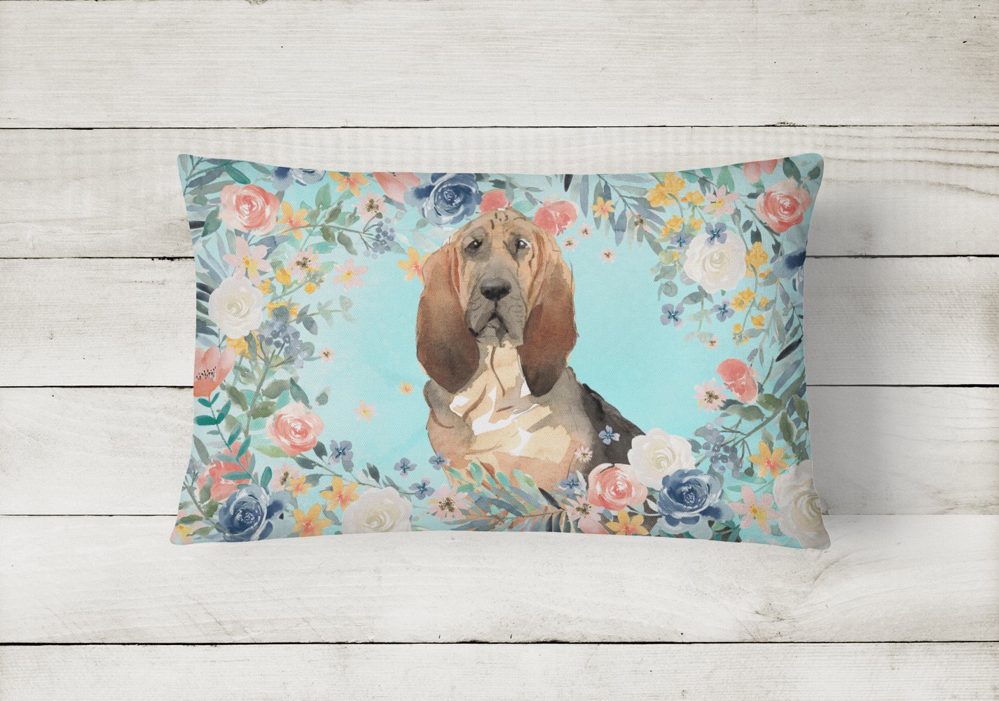 Bloodhound Canvas Fabric Decorative Pillow CK3434PW1216 by Caroline's Treasures