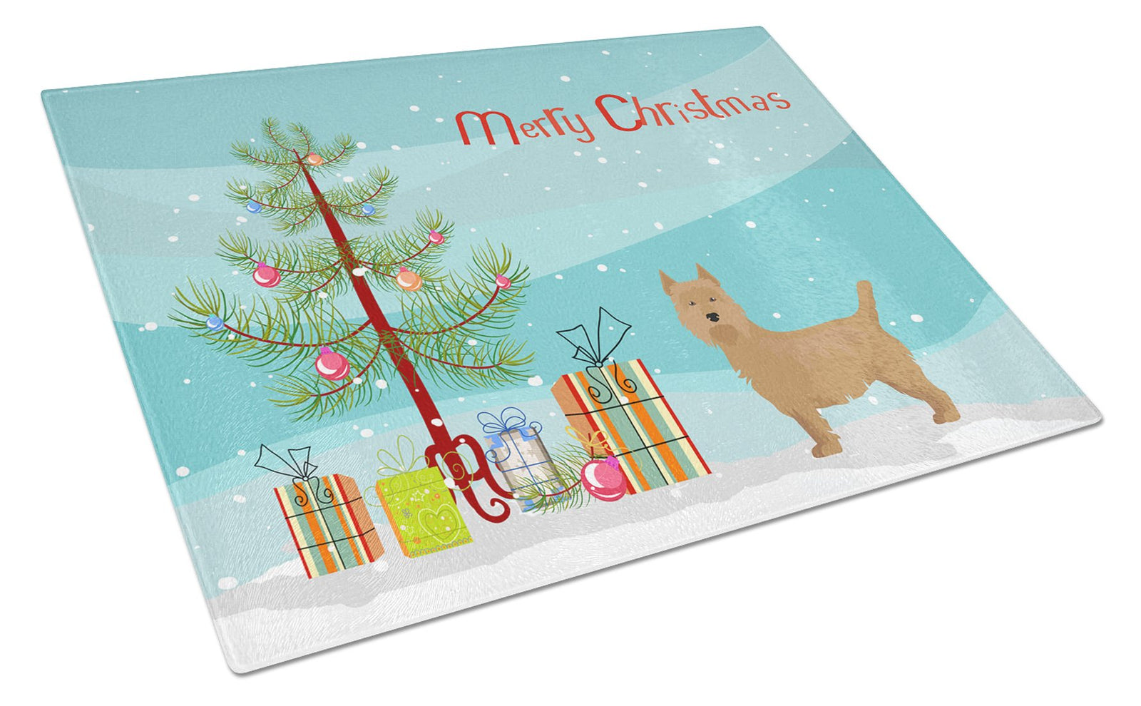 Airedale Terrier Christmas Tree Glass Cutting Board Large CK3444LCB by Caroline's Treasures