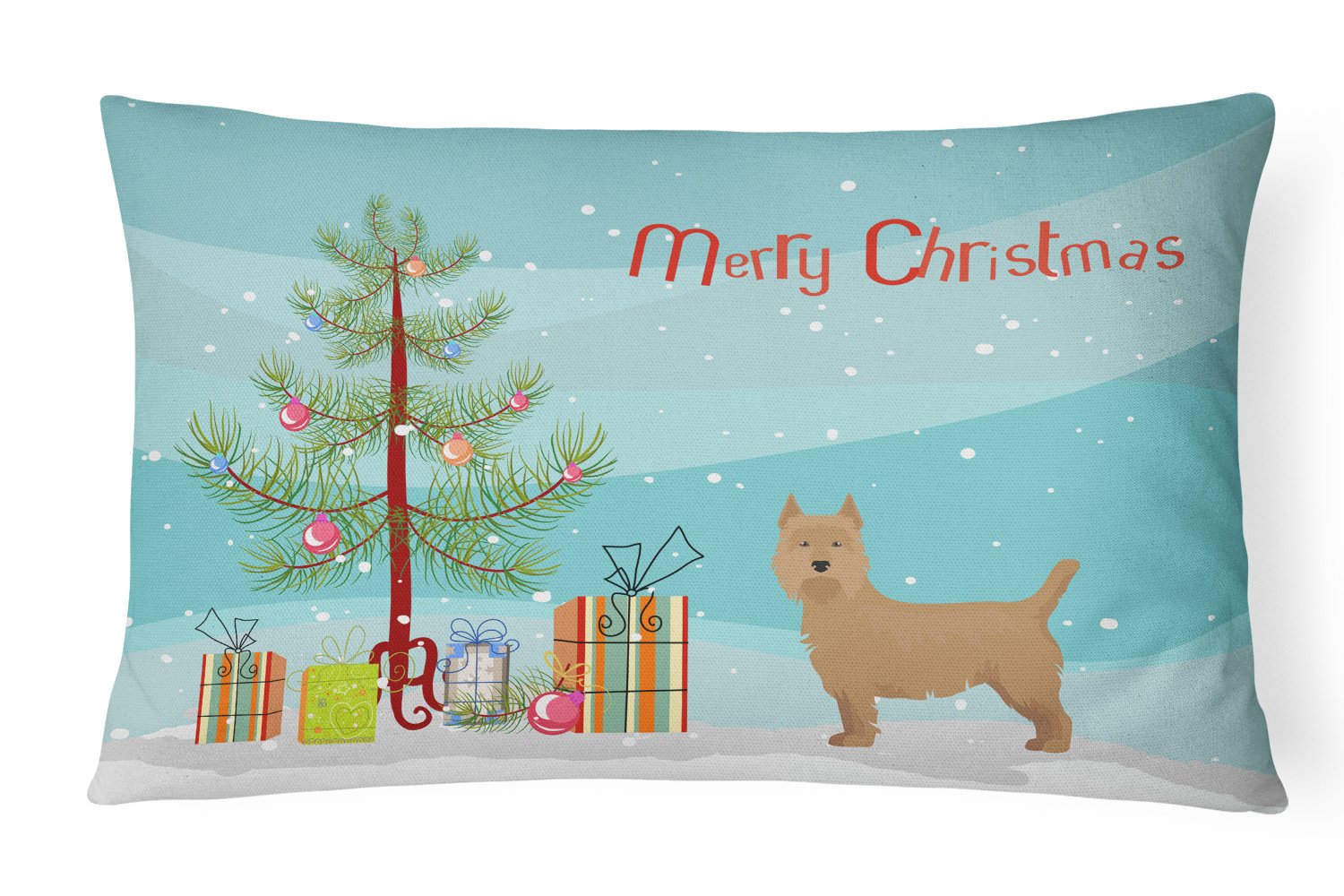 Airedale Terrier Christmas Tree Canvas Fabric Decorative Pillow CK3444PW1216 by Caroline's Treasures