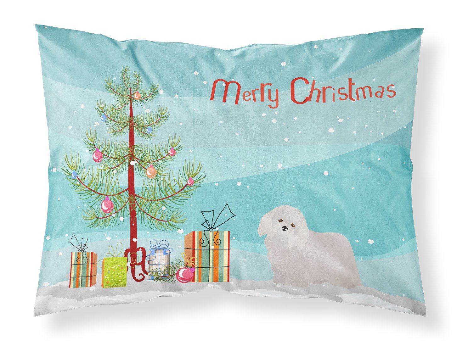 Coton de Tulear Christmas Tree Fabric Standard Pillowcase CK3448PILLOWCASE by Caroline's Treasures