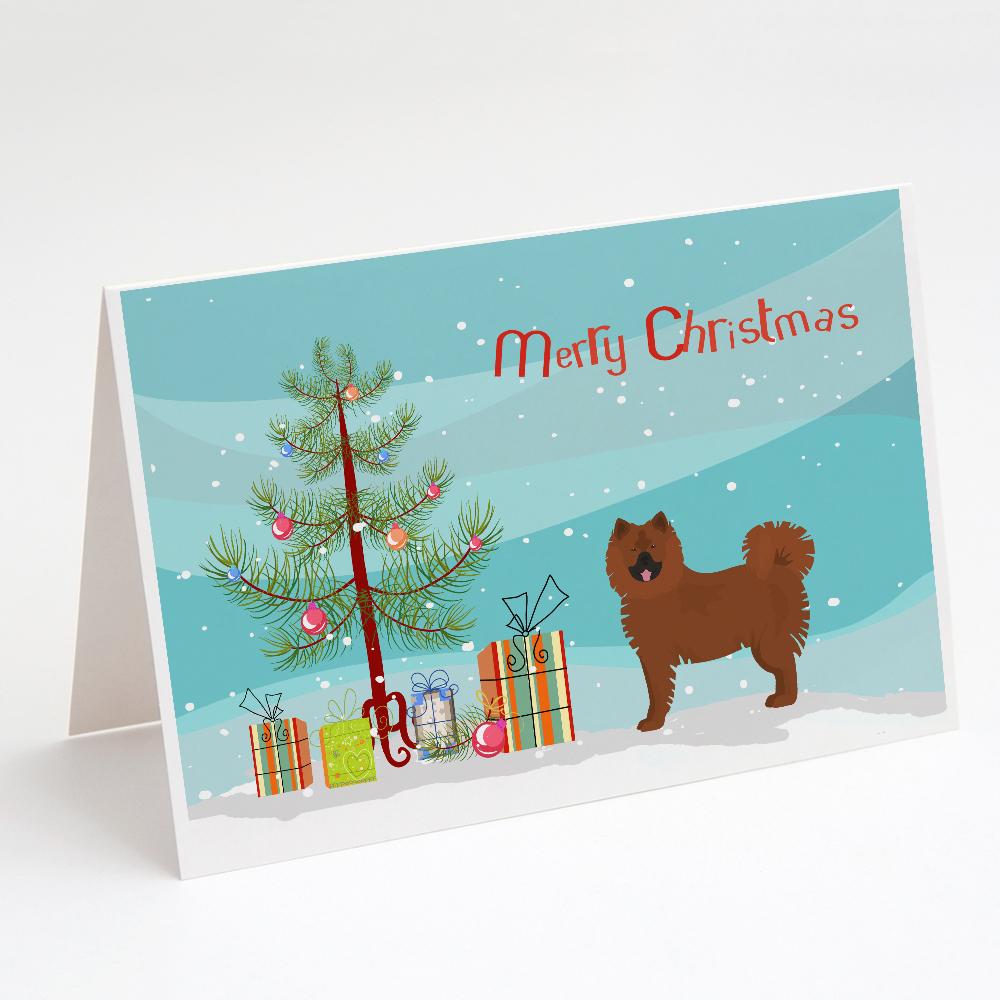 Buy this Eurasier or Eurasian dog Christmas Tree Greeting Cards and Envelopes Pack of 8