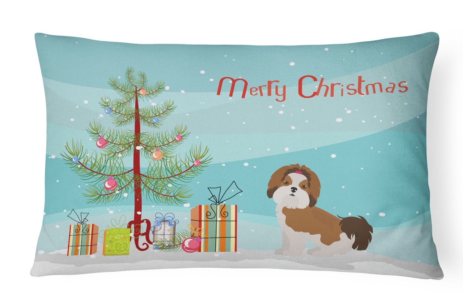 Imperial Shih Tzu Christmas Tree Canvas Fabric Decorative Pillow CK3459PW1216 by Caroline's Treasures