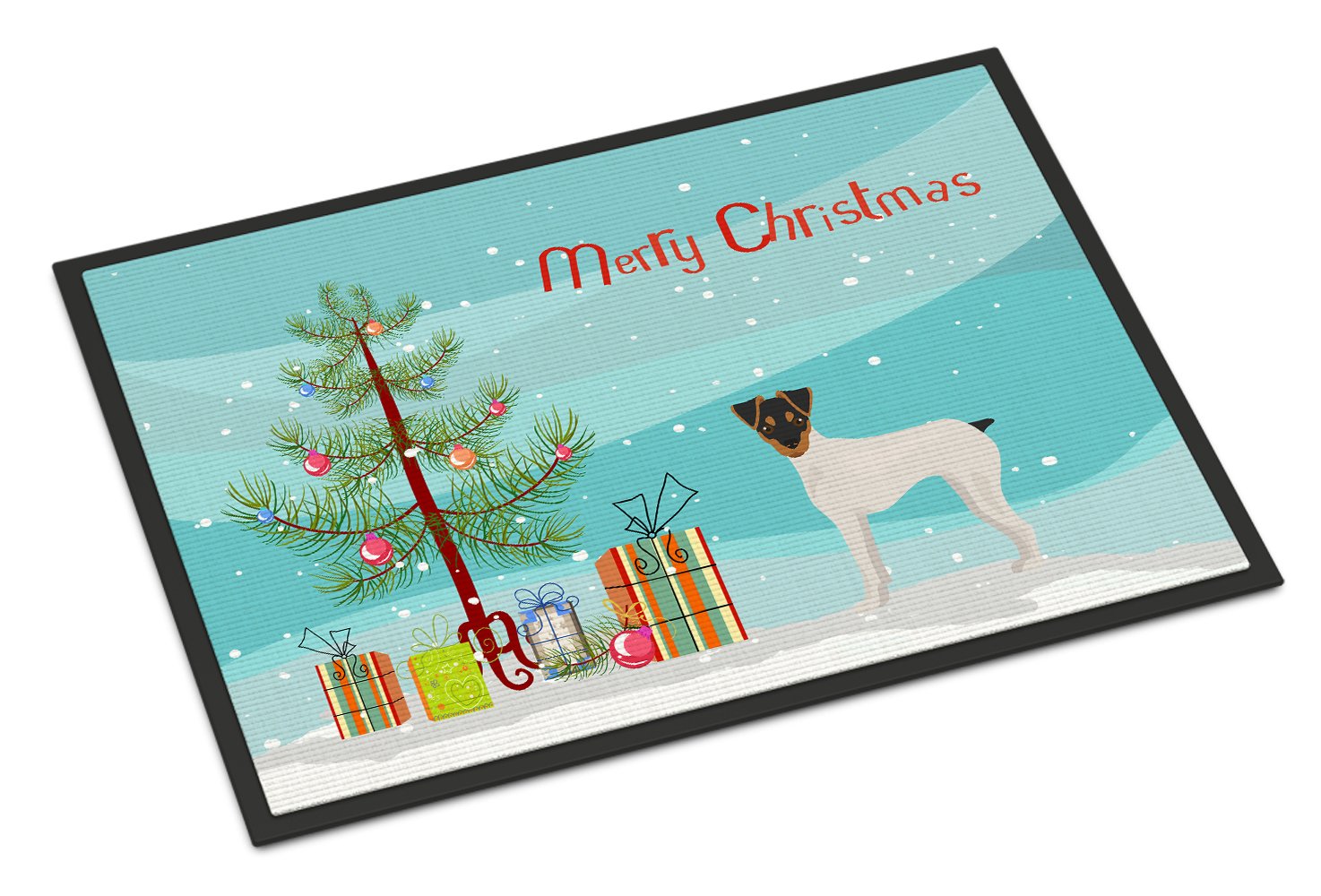 Japanese Terrier Christmas Tree Indoor or Outdoor Mat 24x36 CK3464JMAT by Caroline's Treasures
