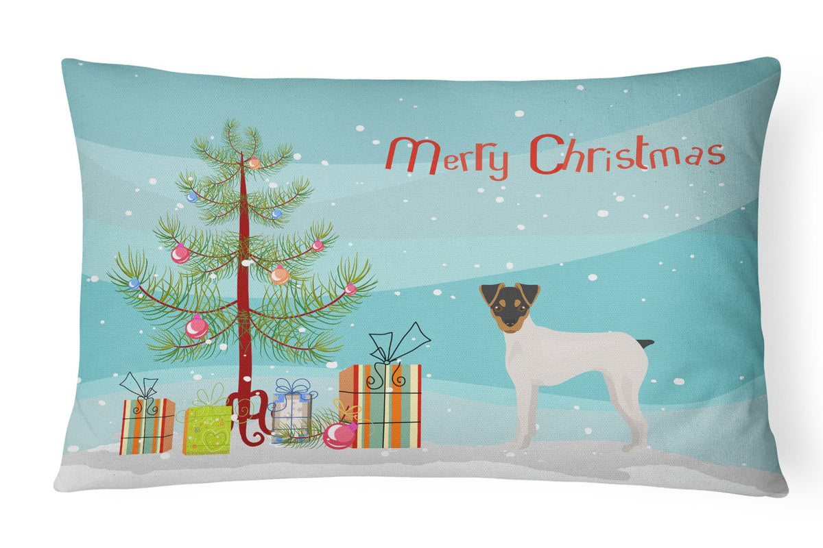 Japanese Terrier Christmas Tree Canvas Fabric Decorative Pillow CK3464PW1216 by Caroline&#39;s Treasures