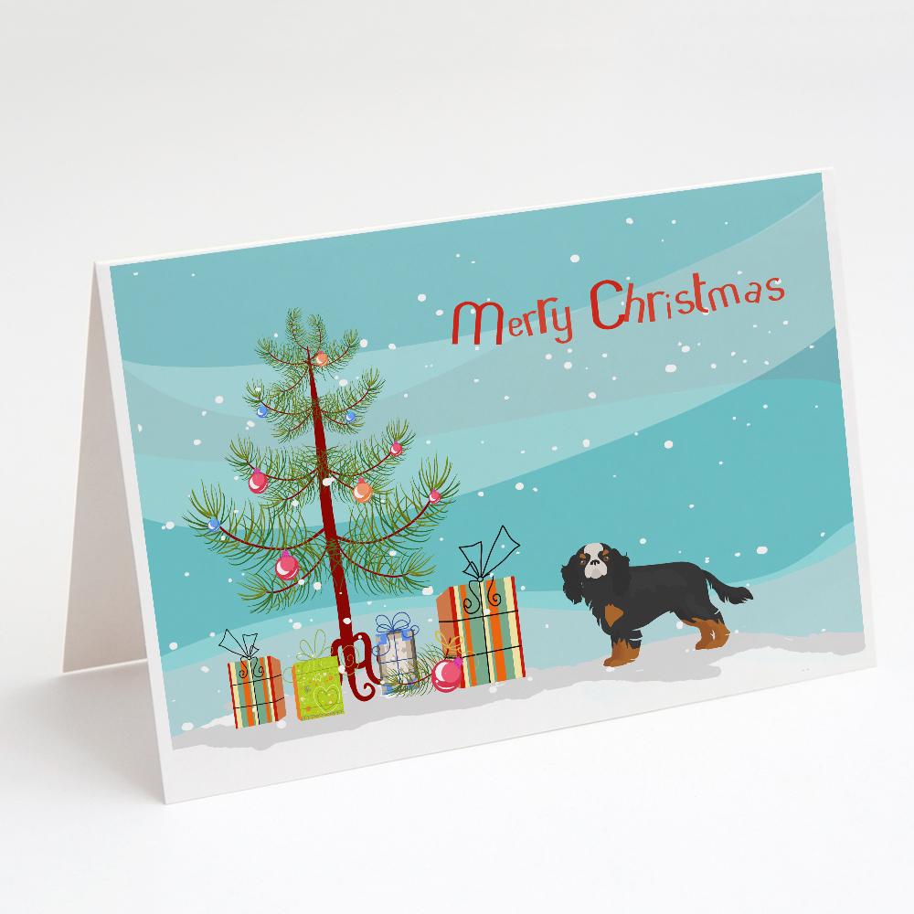 Buy this Cavalier King Charles Spaniel Christmas Tree Greeting Cards and Envelopes Pack of 8