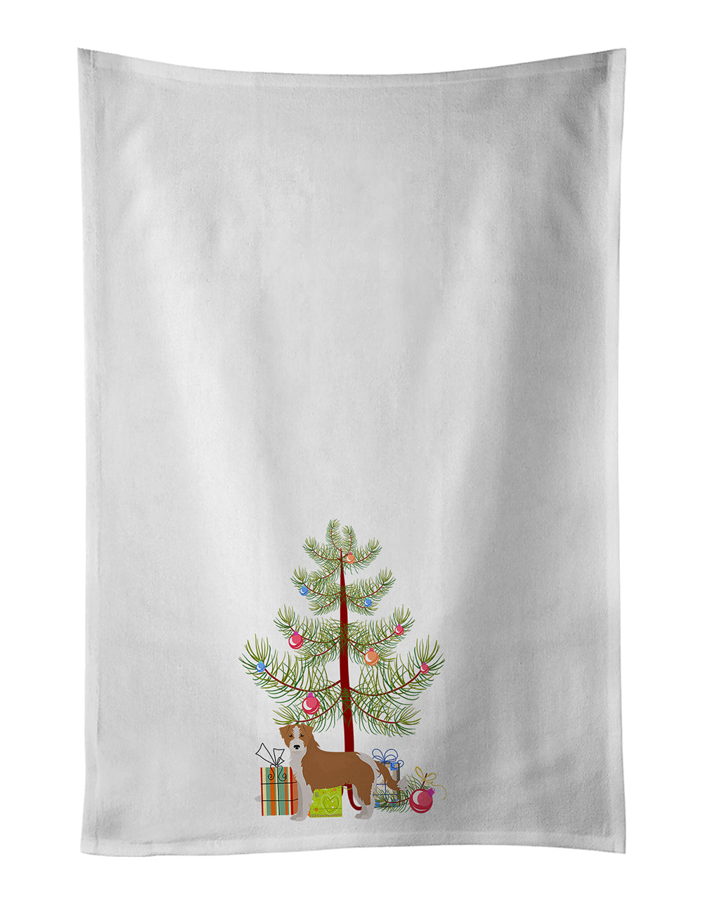 Buy this Kromfohrlander Christmas Tree White Kitchen Towel Set of 2
