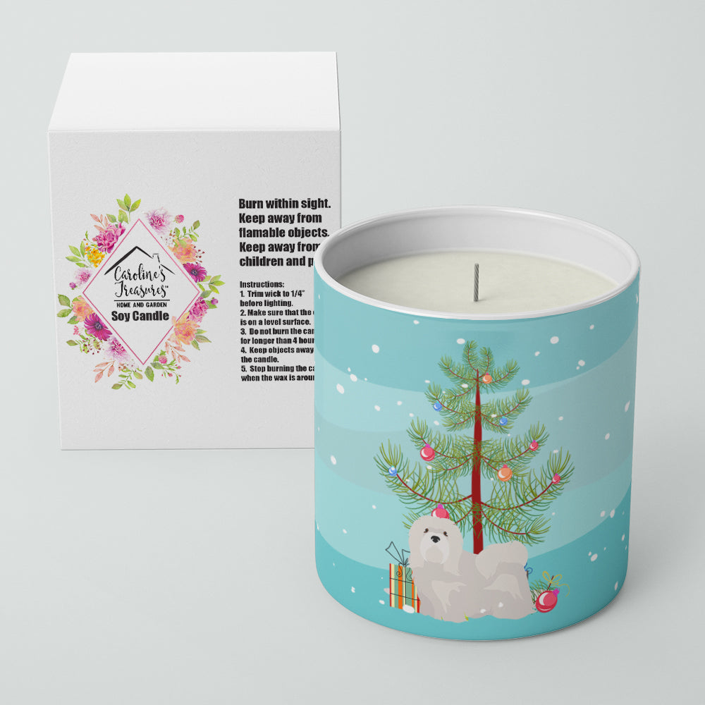 Buy this White Lhasa Apso Christmas Tree 10 oz Decorative Soy Candle
