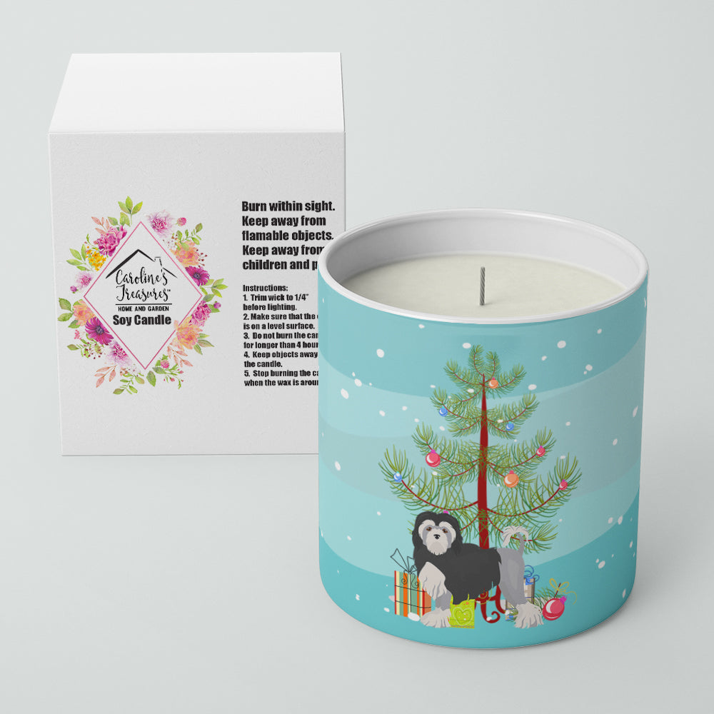 Lowchen or Little Lion Dog Christmas Tree 10 oz Decorative Soy Candle - the-store.com