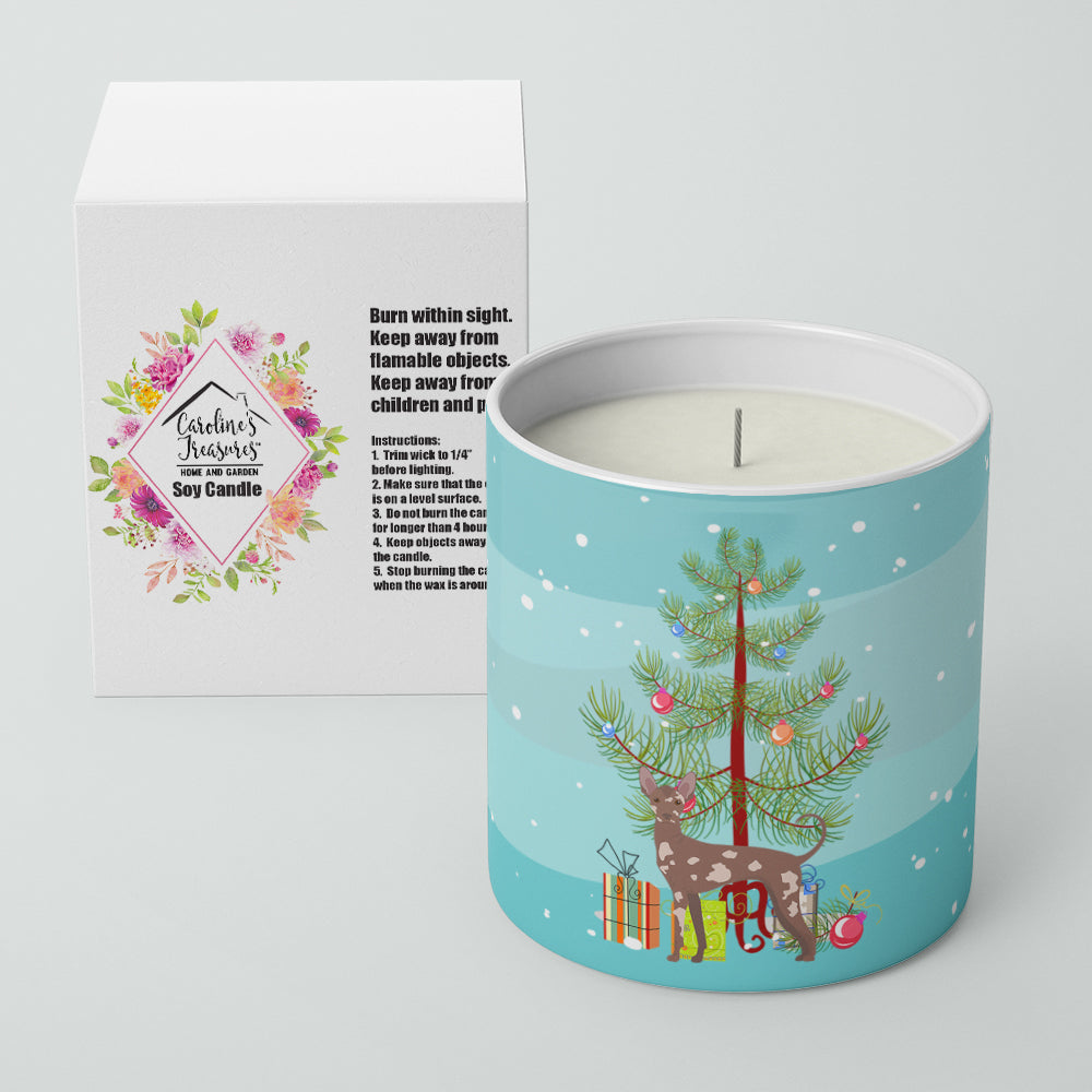 Mexican Hairless Dog Christmas Tree 10 oz Decorative Soy Candle - the-store.com