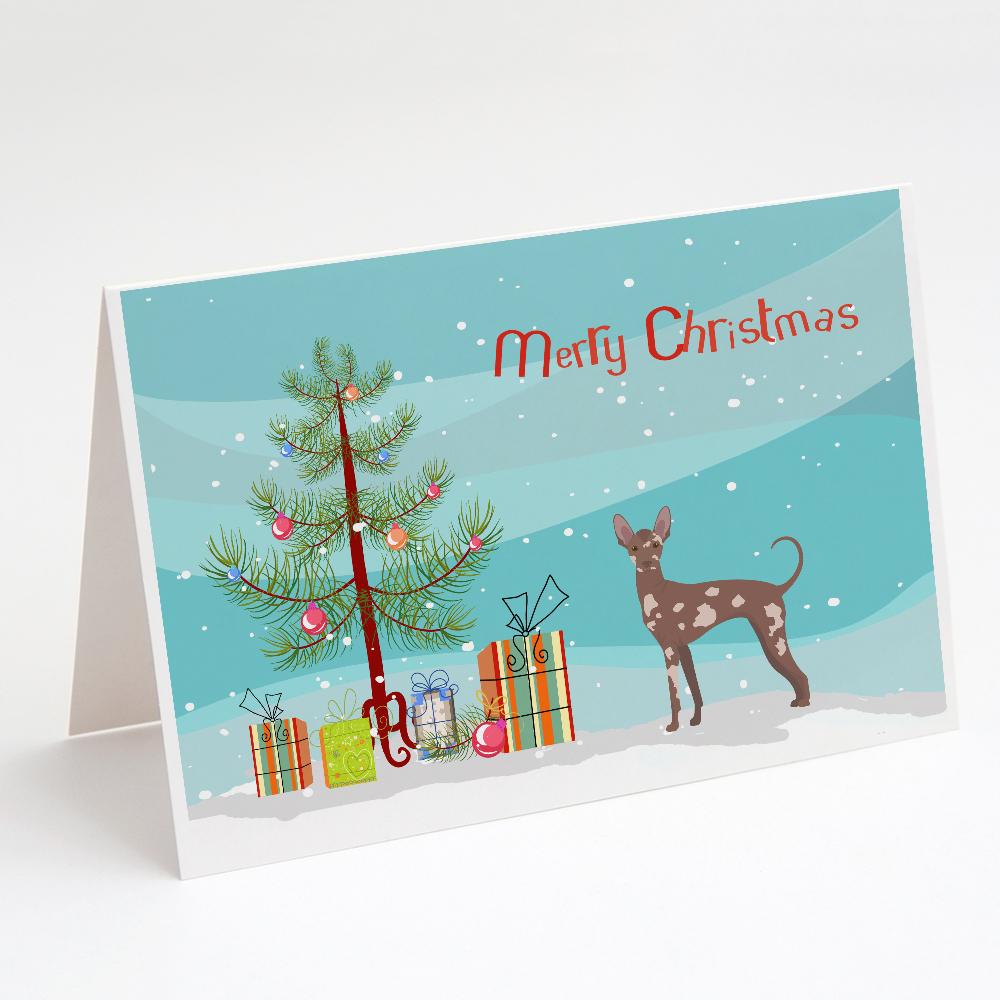 Buy this Mexican Hairless Dog Christmas Tree Greeting Cards and Envelopes Pack of 8