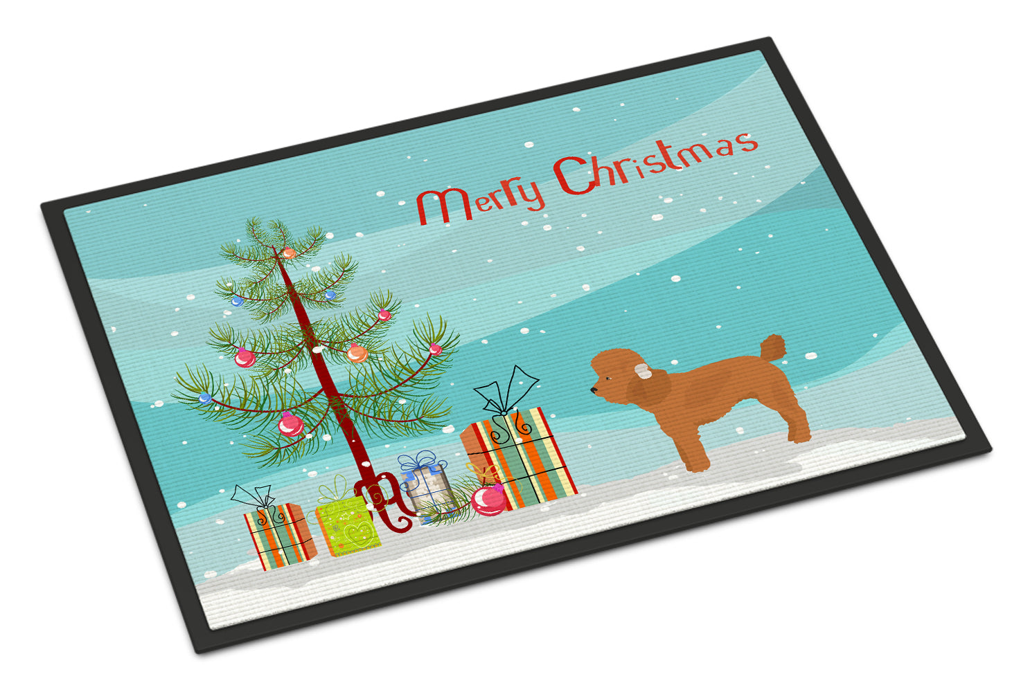 Toy Poodle Christmas Tree Indoor or Outdoor Mat 18x27 CK3479MAT - the-store.com