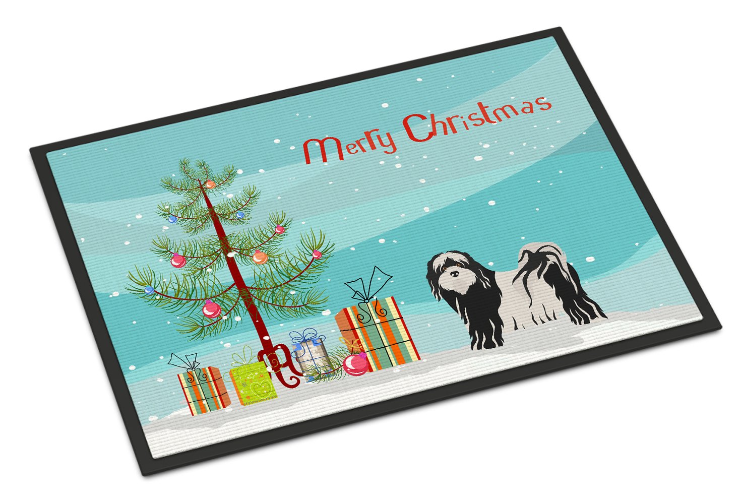 Tibetan Terrier Christmas Tree Indoor or Outdoor Mat 24x36 CK3489JMAT by Caroline's Treasures