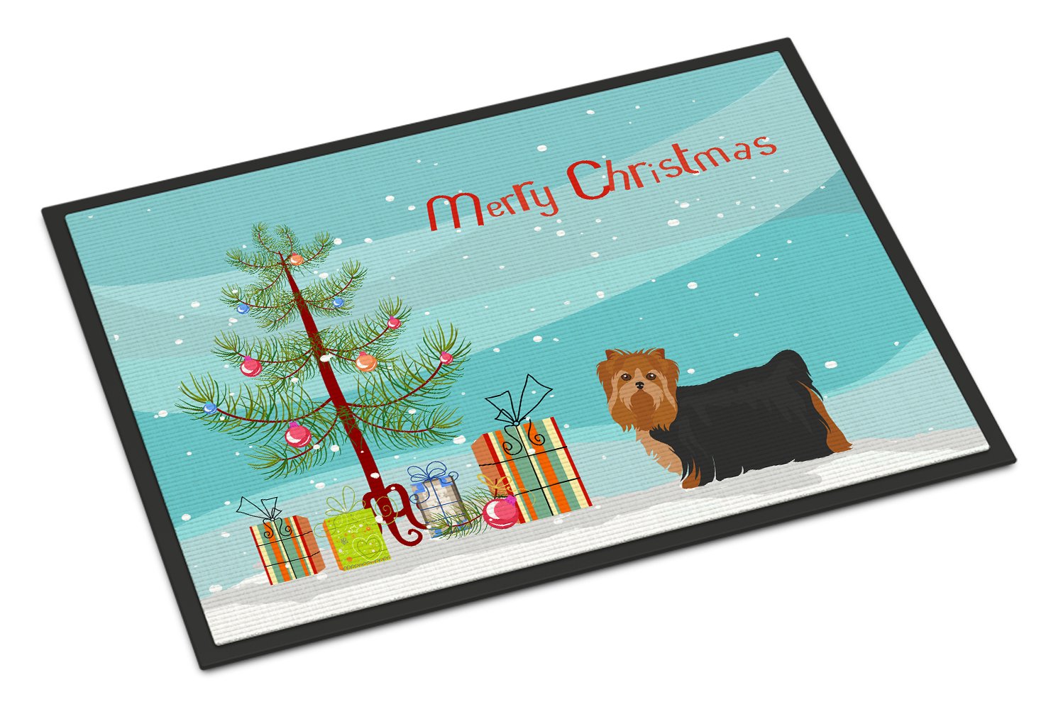Yorkshire Terrier Christmas Tree Indoor or Outdoor Mat 24x36 CK3490JMAT by Caroline's Treasures