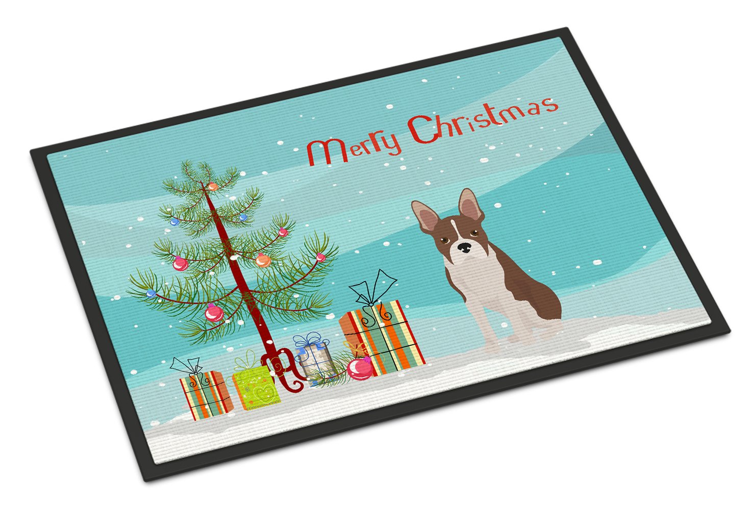 Boston Terrier Christmas Tree Indoor or Outdoor Mat 24x36 CK3493JMAT by Caroline's Treasures