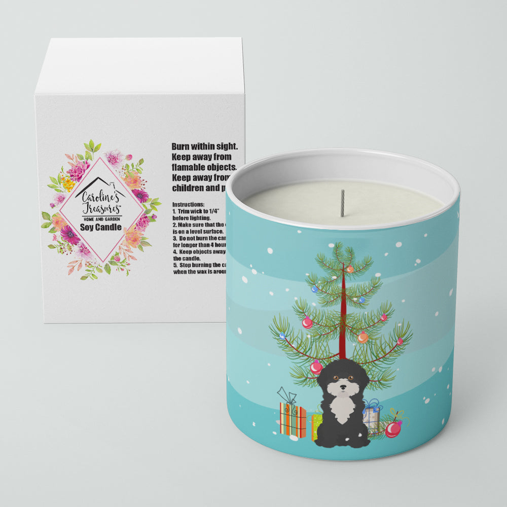 Buy this Black and White Cyprus Poodle Christmas Tree 10 oz Decorative Soy Candle