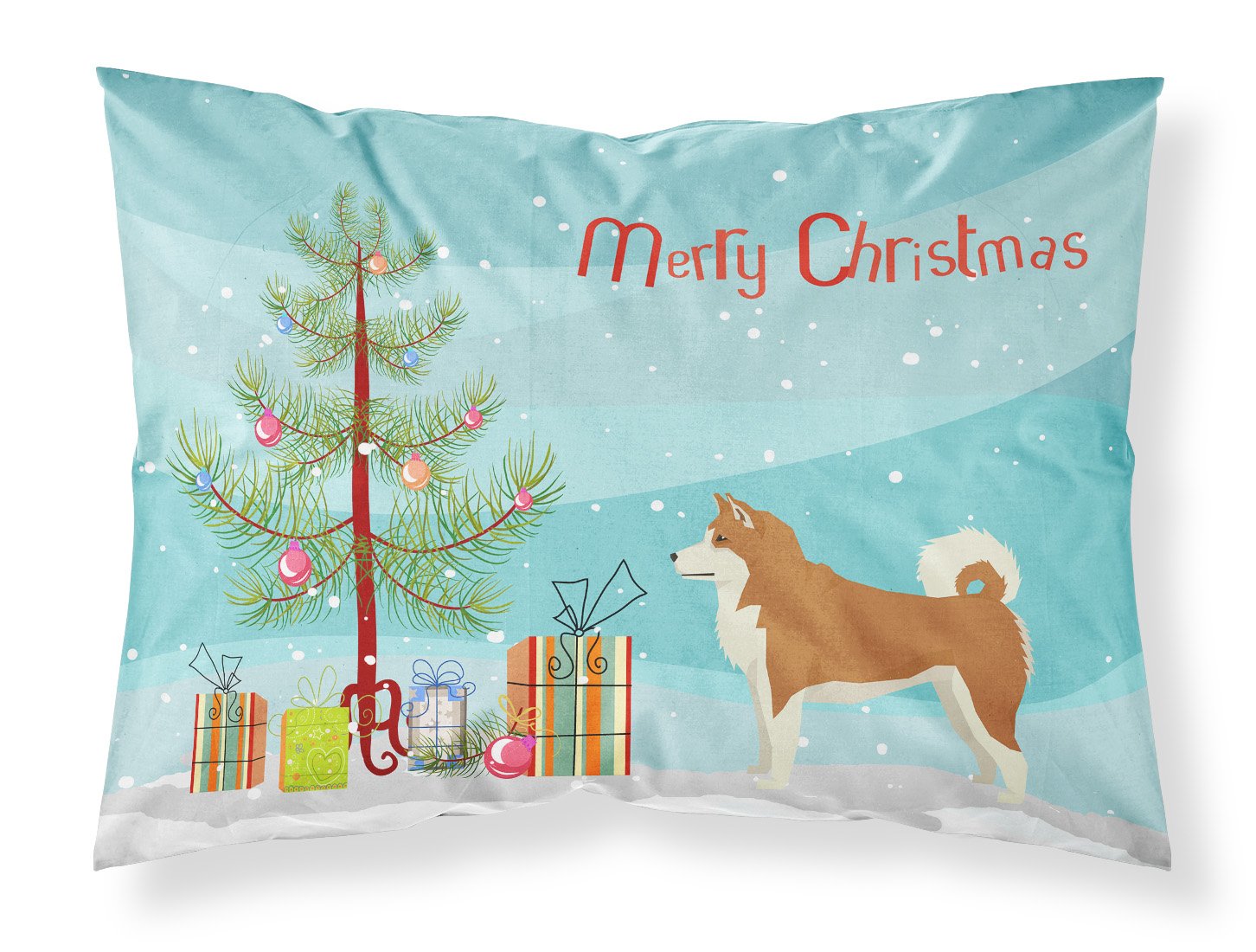 Akita Christmas Tree Fabric Standard Pillowcase CK3512PILLOWCASE by Caroline's Treasures