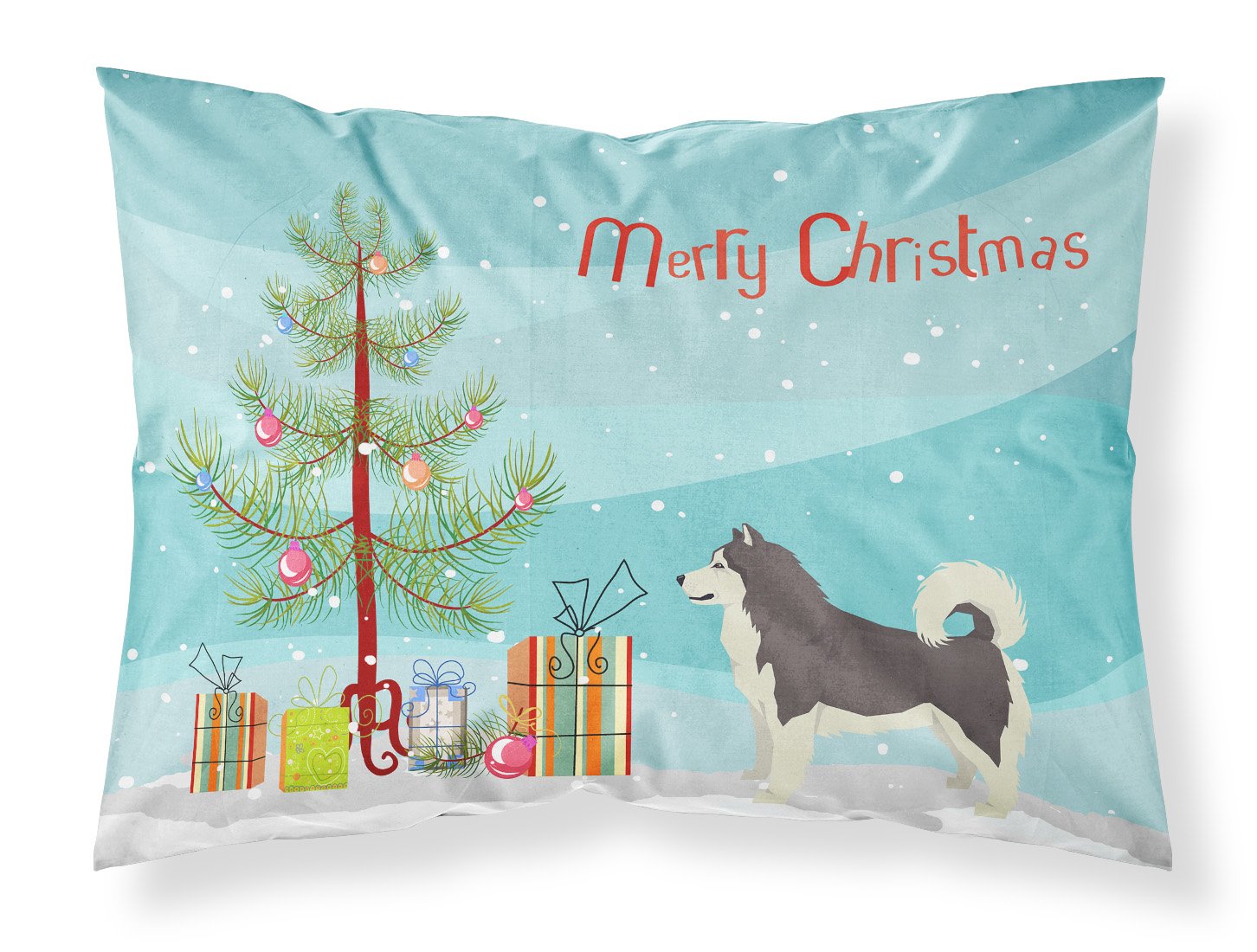 Alaskan Malamute Christmas Tree Fabric Standard Pillowcase CK3513PILLOWCASE by Caroline's Treasures