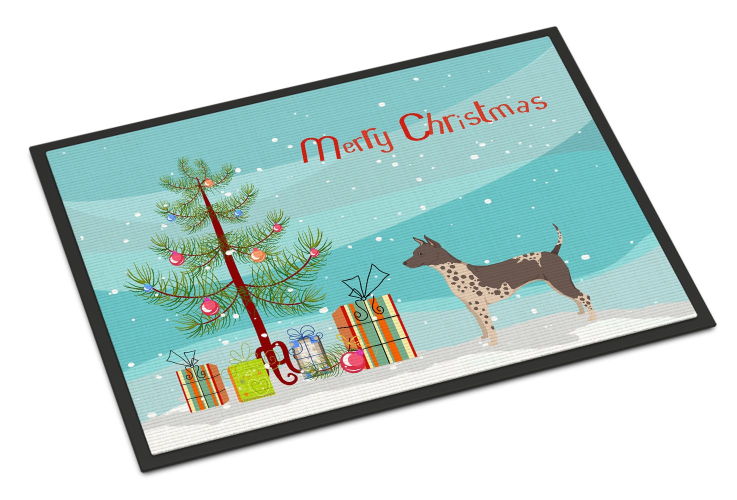 American Hairless Terrier Christmas Tree Indoor or Outdoor Mat 24x36 CK3514JMAT by Caroline's Treasures