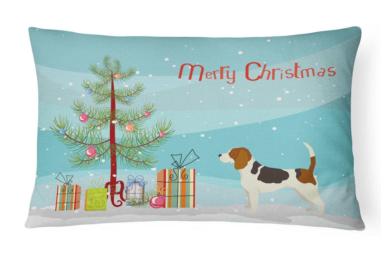Beagle Christmas Tree Canvas Fabric Decorative Pillow CK3519PW1216 by Caroline's Treasures