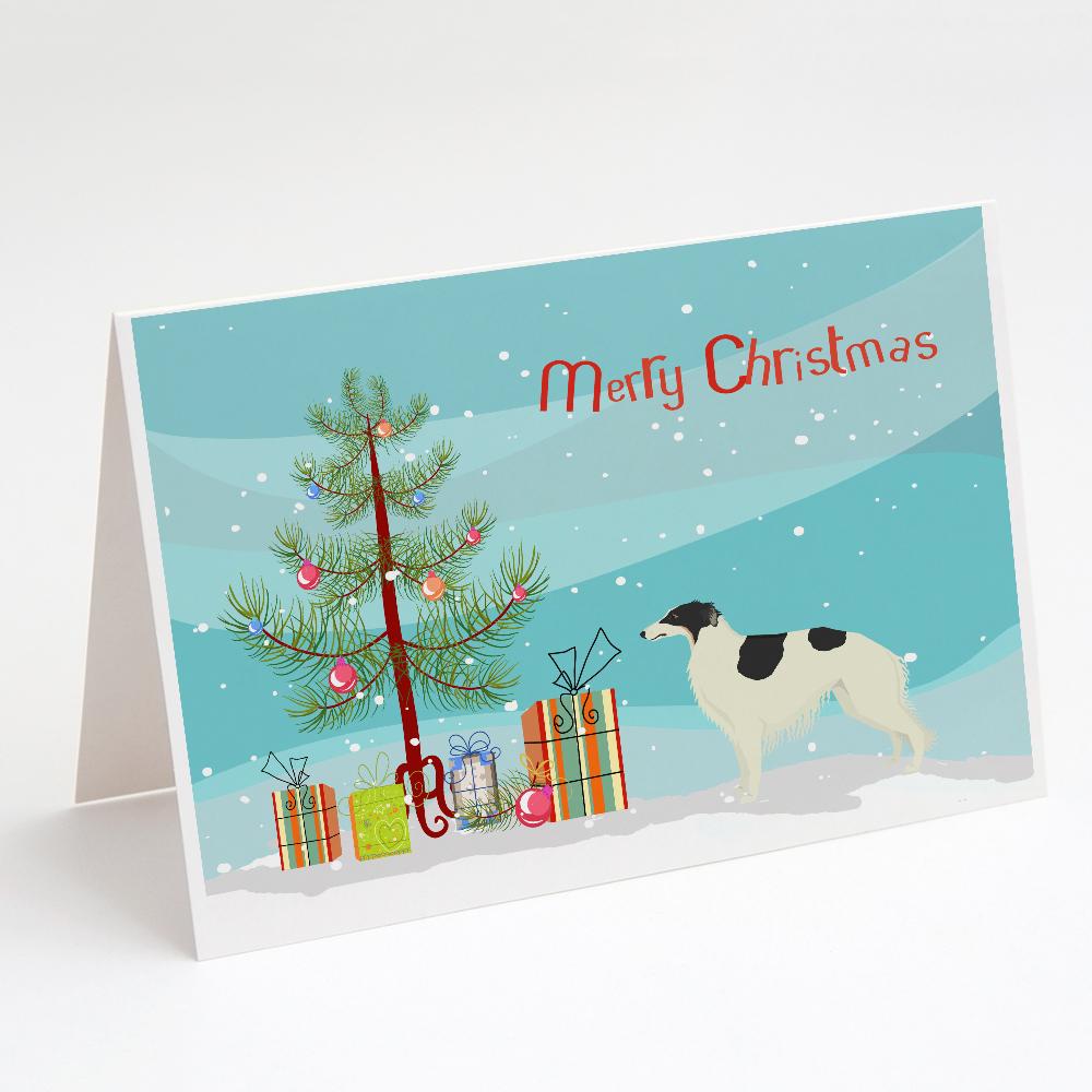 Buy this Borzoi Christmas Tree Greeting Cards and Envelopes Pack of 8