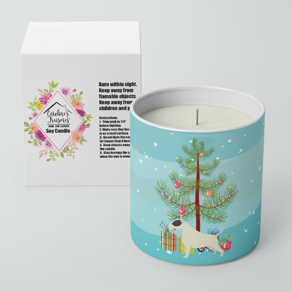 Buy this Black and White Bull Terrier Christmas Tree 10 oz Decorative Soy Candle