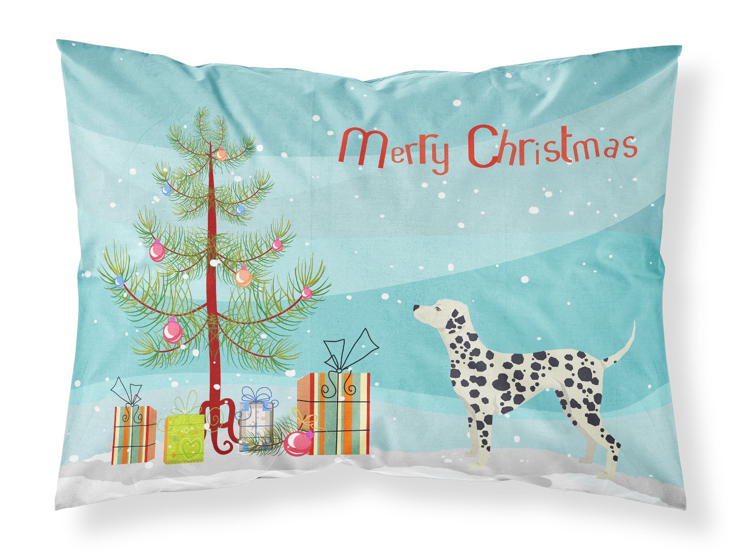 Dalmatian Christmas Tree Fabric Standard Pillowcase CK3534PILLOWCASE by Caroline's Treasures