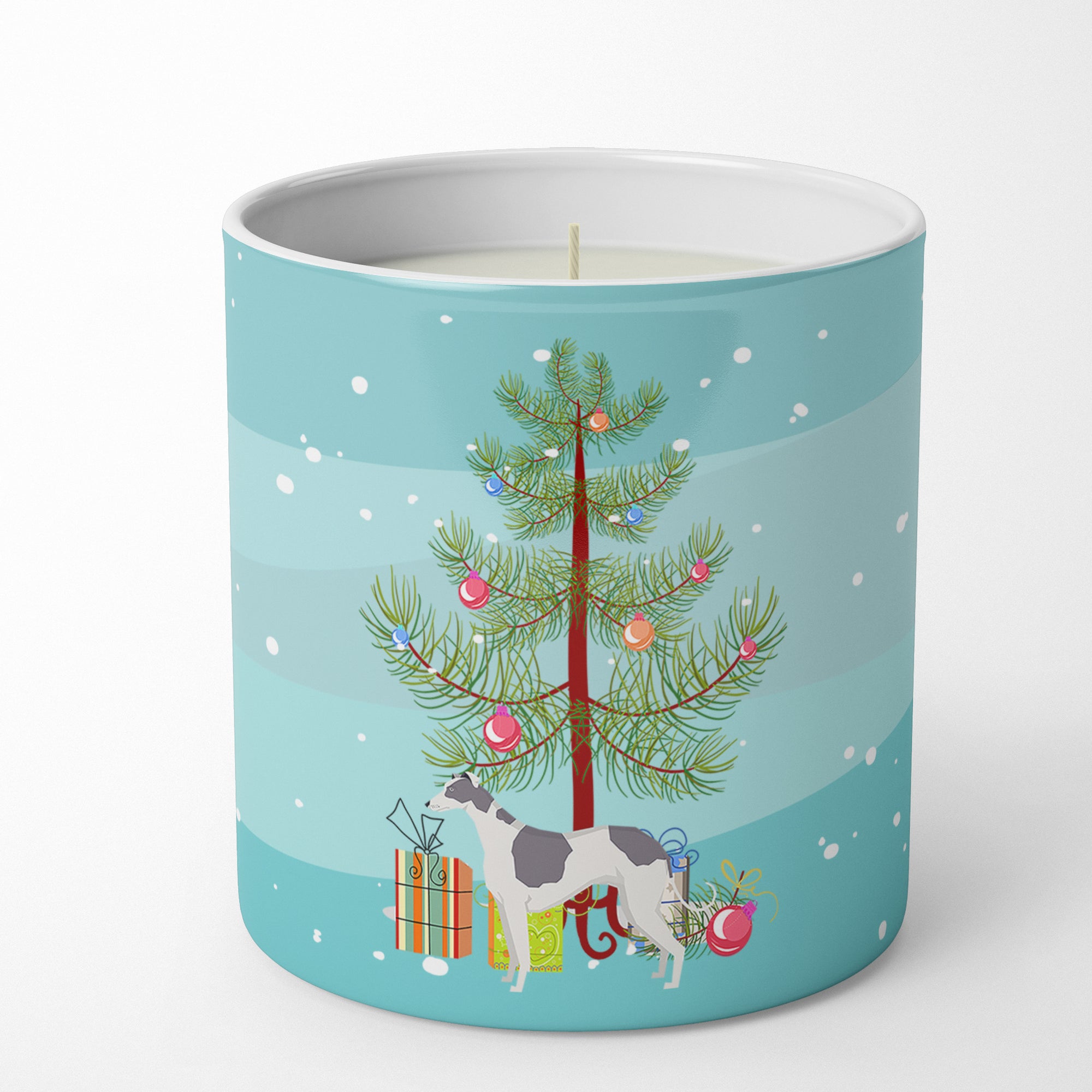 Buy this Greyhound Christmas Tree 10 oz Decorative Soy Candle