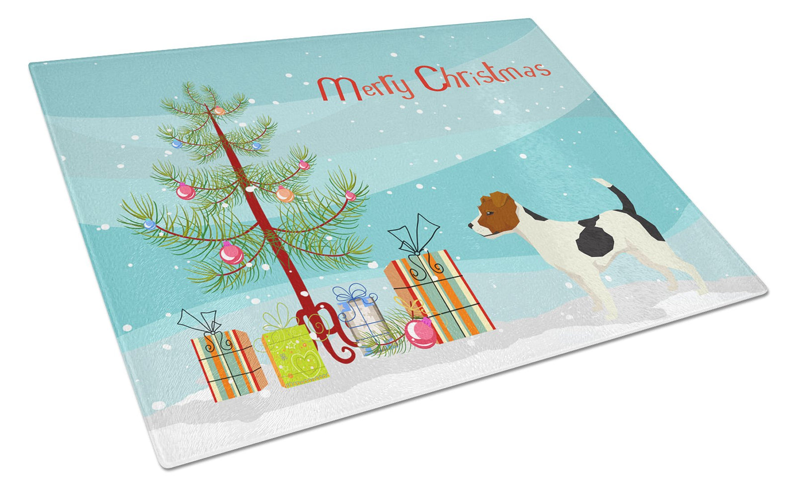 Jack Russell Terrier Christmas Tree Glass Cutting Board Large CK3547LCB by Caroline's Treasures