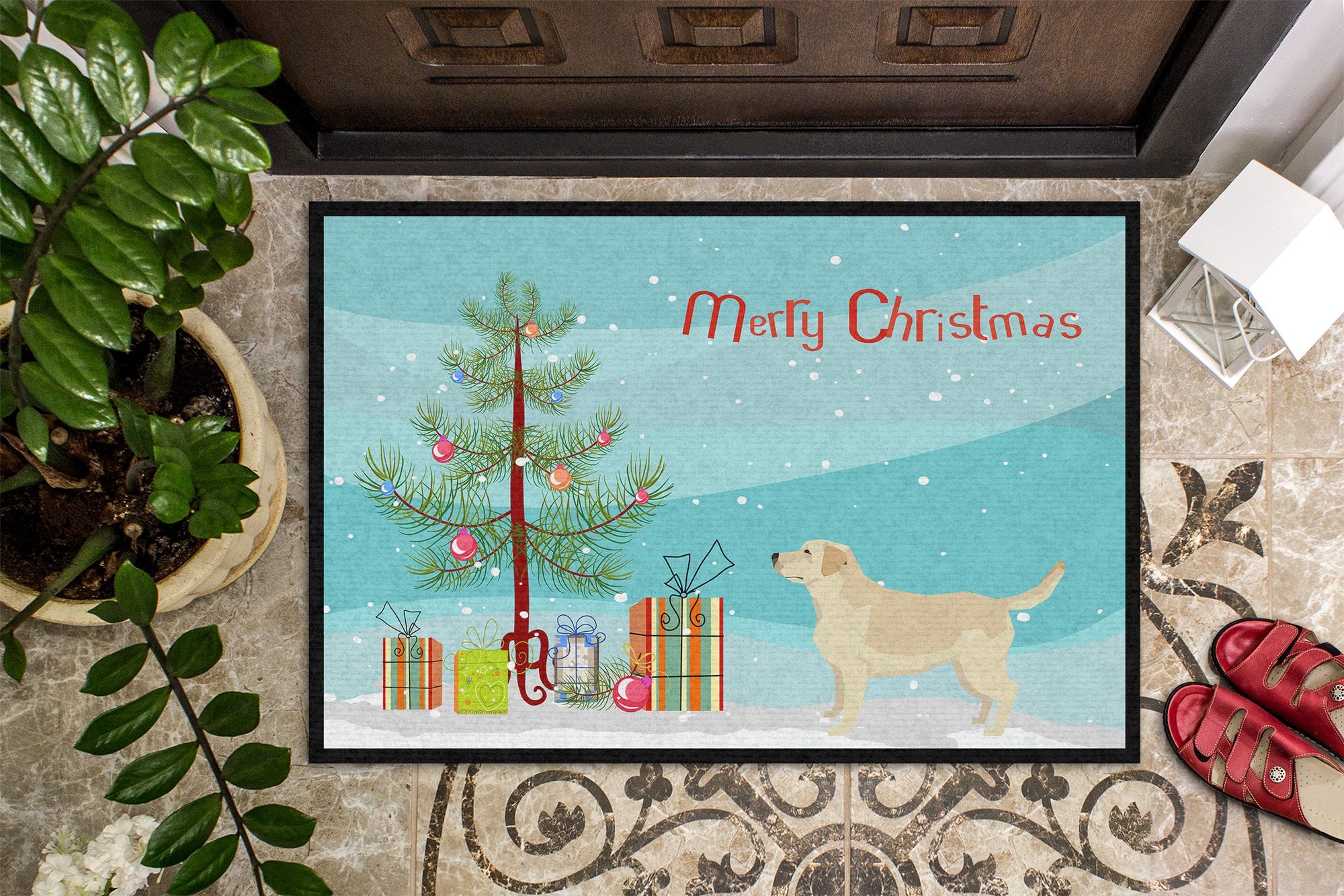Labrador Retriever Christmas Tree Indoor or Outdoor Mat 24x36 CK3549JMAT by Caroline's Treasures