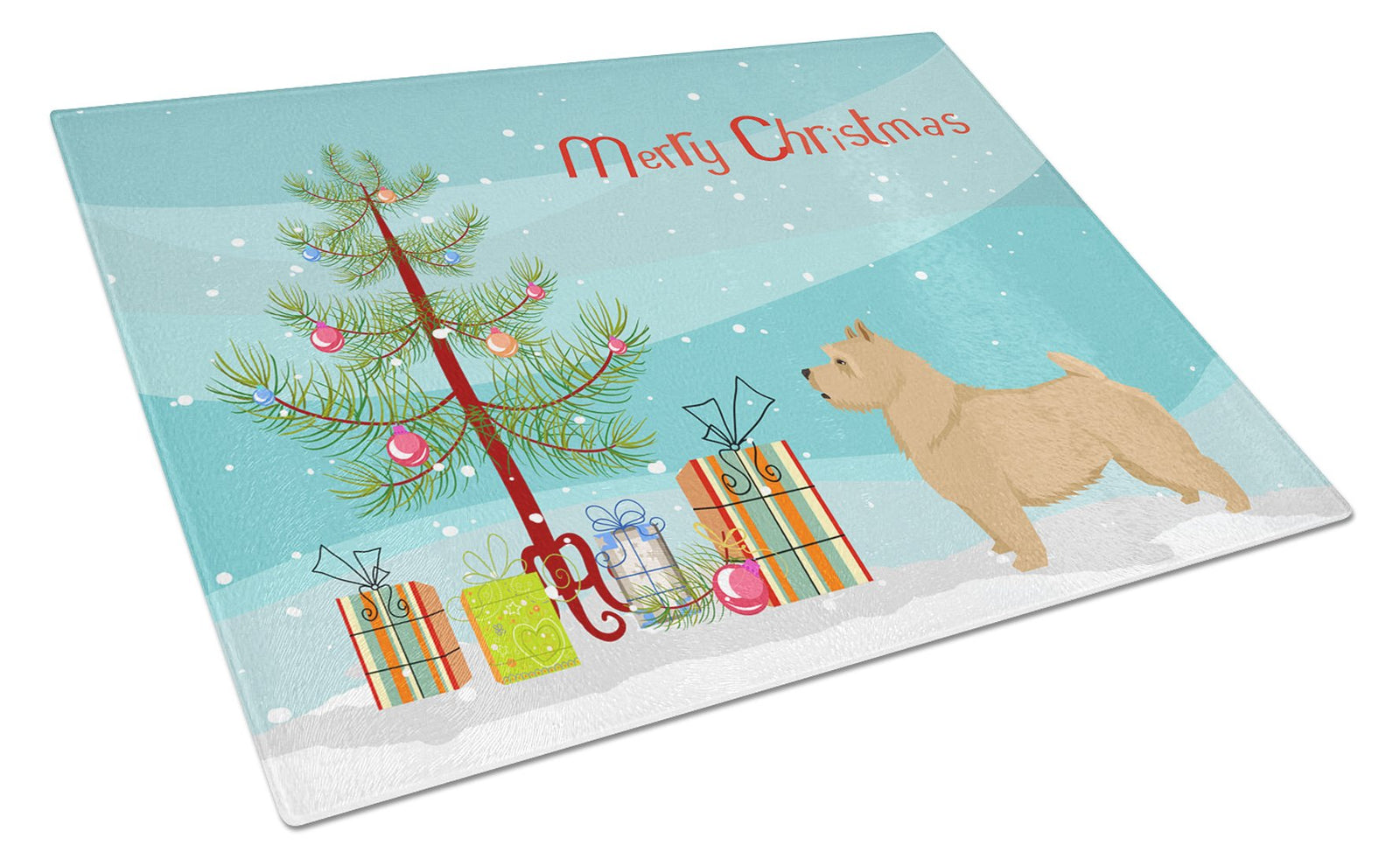 Norwich Terrier Christmas Tree Glass Cutting Board Large CK3551LCB by Caroline's Treasures