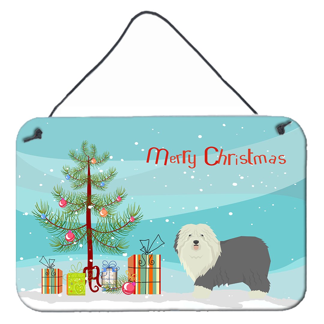 Old English Sheepdog Christmas Tree Wall or Door Hanging Prints CK3552DS812 by Caroline's Treasures