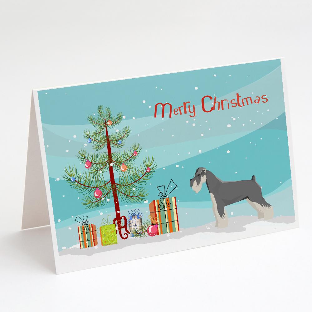 Buy this Schnauzer Christmas Tree Greeting Cards and Envelopes Pack of 8