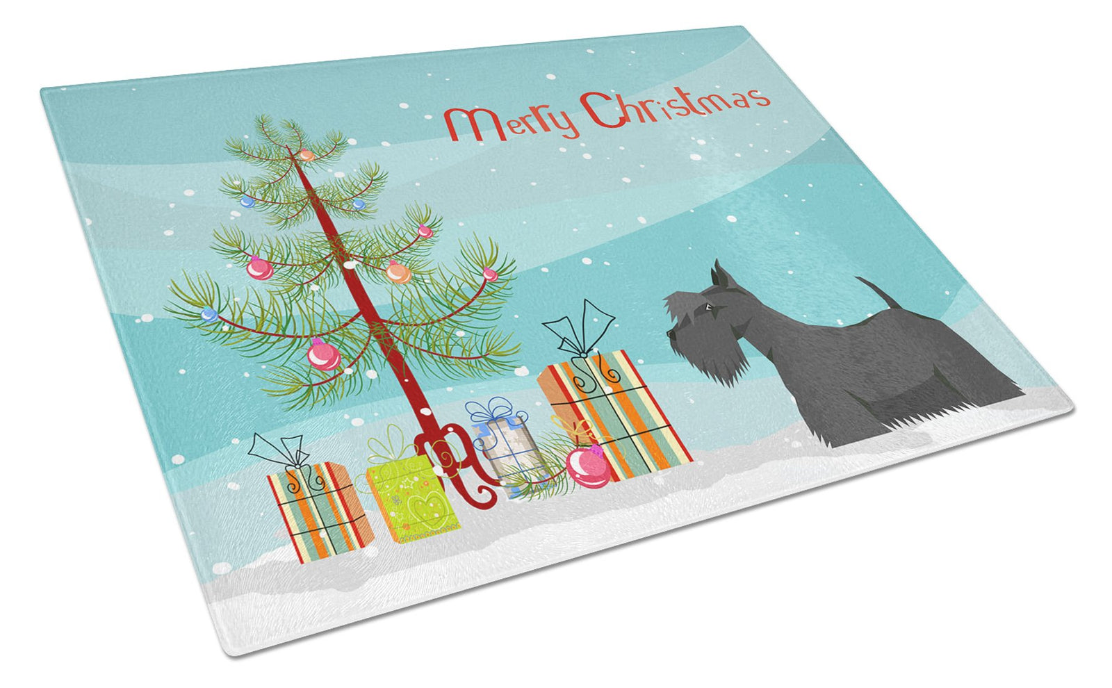 Scottish Terrier Christmas Tree Glass Cutting Board Large CK3560LCB by Caroline's Treasures