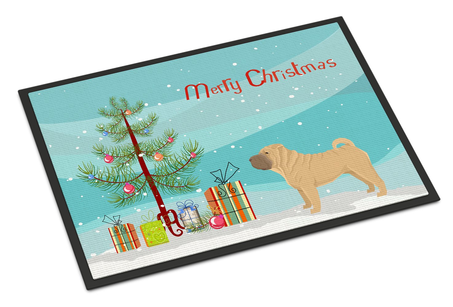 Shar Pei Christmas Tree Indoor or Outdoor Mat 24x36 CK3562JMAT by Caroline's Treasures