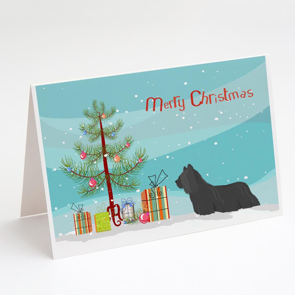 Buy this Skye Terrier Christmas Tree Greeting Cards and Envelopes Pack of 8