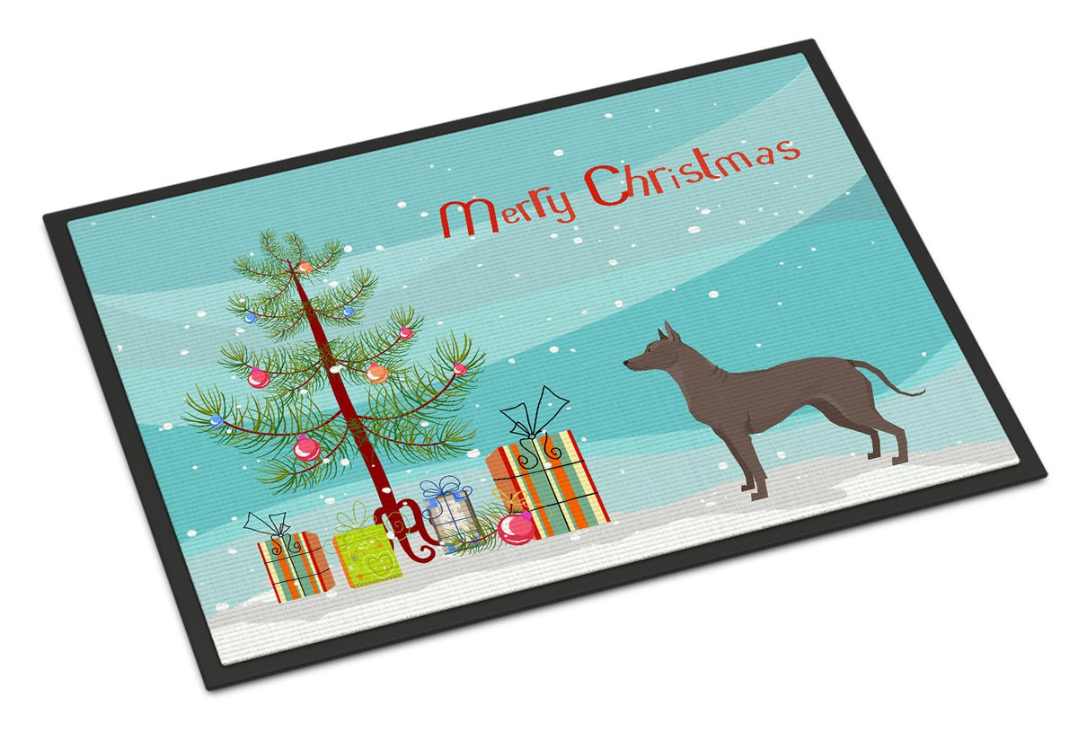 Mexican Hairless Dog Xolo Christmas Tree Indoor or Outdoor Mat 24x36 CK3570JMAT by Caroline&#39;s Treasures